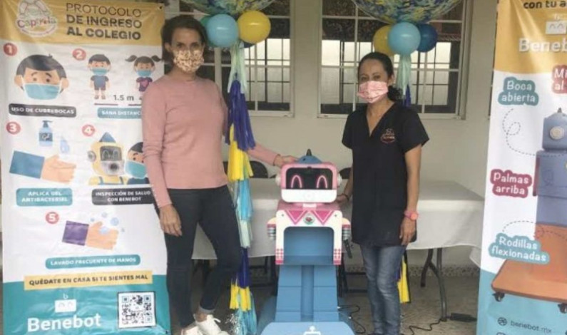 Escuelas privadas de Oaxaca contratan robot que detecta covid