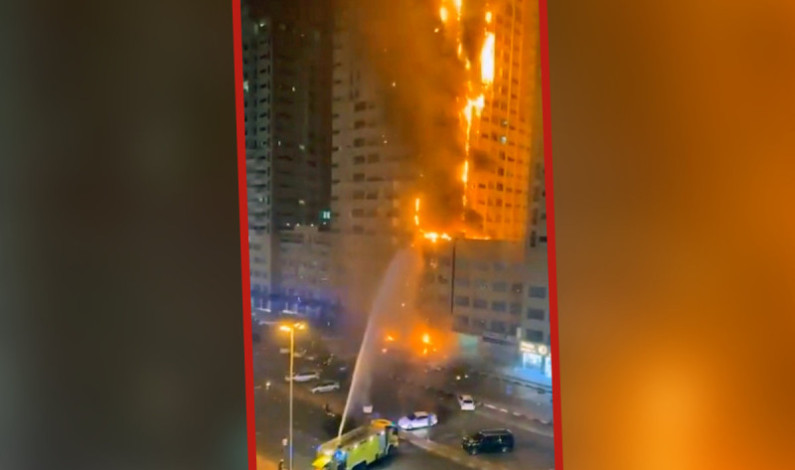 Se incendia edificio residencial en Emiratos Árabes Unidos; no hay heridos