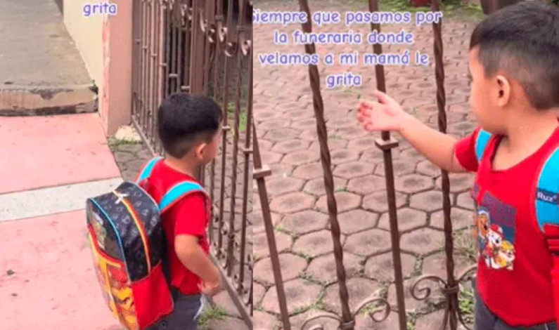 Niño busca a su abuelita en funeraria; cree que está con vida Niño busca a su abuelita en funeraria; cree que está con vida