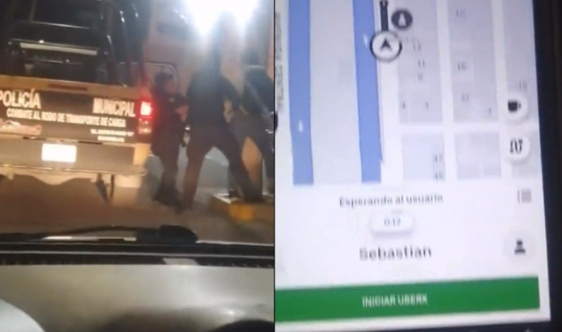 Conductor de Uber capta a patrulla llevándose a su usuario; “está dura la competencia” Conductor de Uber capta a patrulla llevándose a su usuario; “está dura la competencia”
