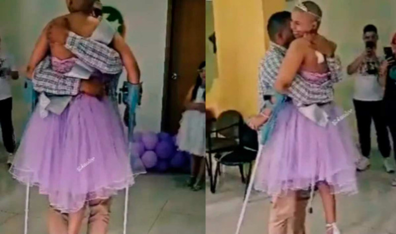 Quinceañera con cáncer conmueve a todos por bailar el vals con todas sus fuerzas