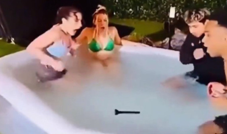 Mujer se ‘cag@ de frío’ en alberca por reto en TikTok Mujer se ‘cag@ de frío’ en alberca por reto en TikTok