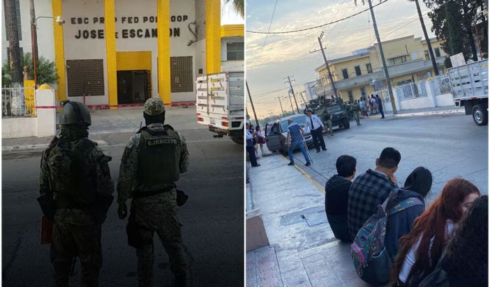 Detectan granada en la entrada de la Preparatoria José de Escandón en Reynosa, Tamaulipas