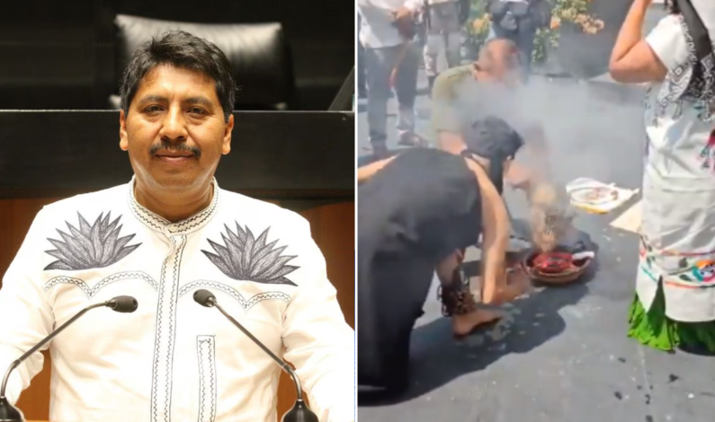 Sacrifican una gallina en el Senado como tributo a Tláloc Sacrifican una gallina en el Senado como tributo a Tláloc