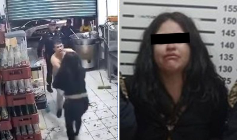 Detienen a mujer por apuñalar a su pareja en taquería de CDMX Detienen a mujer por apuñalar a su pareja en taquería de CDMX