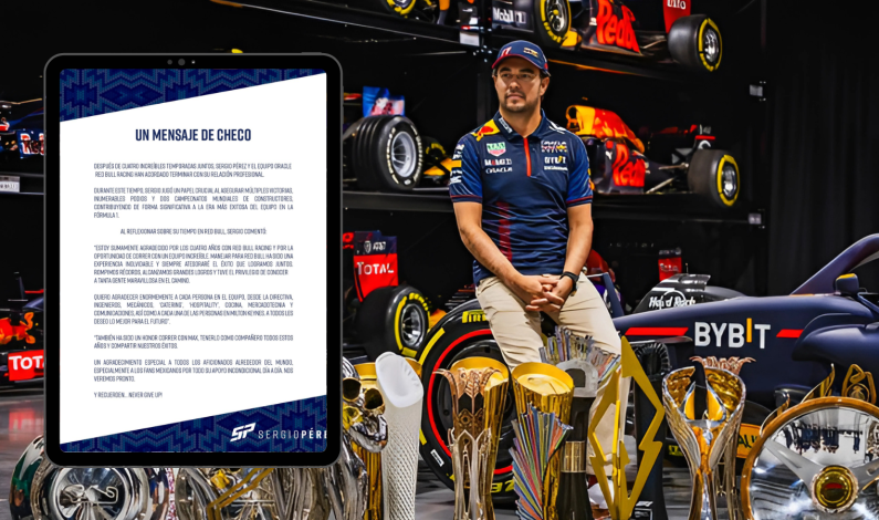 ‘Checo’ Pérez anuncia su salida de Red Bull Racing ‘Checo’ Pérez anuncia su salida de Red Bull Racing