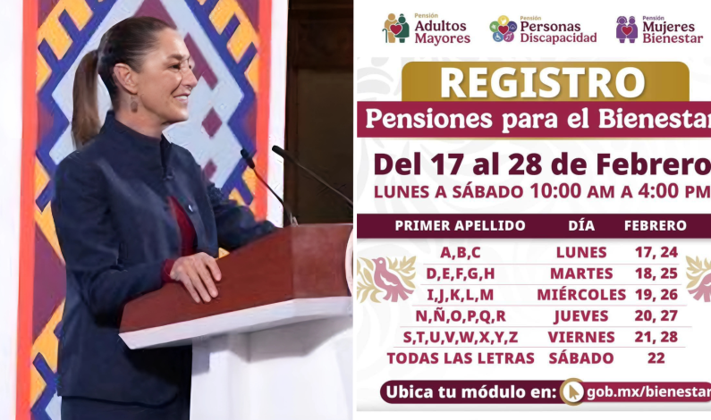 Arranca registro a las Pensiones para el Bienestar Arranca registro a las Pensiones para el Bienestar