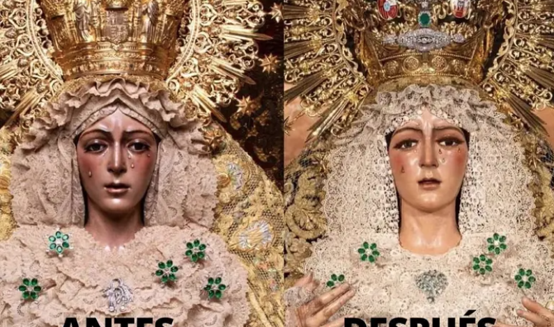 ¿Y esas pestañas? Restauración de virgen de la Esperanza Macarena causa indignación en Sevilla ¿Y esas pestañas? Restauración de virgen de la Esperanza Macarena causa indignación en Sevilla