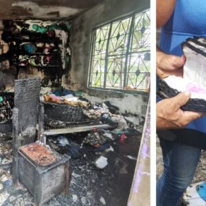 Incendio arrasa con casa; una biblia solo resultó ahumada