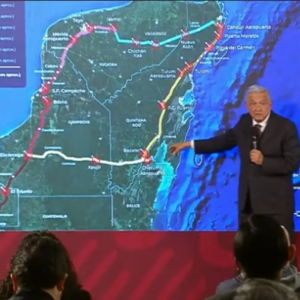Paso del Tren Maya se desviarĆa si hay cenotes o rĆos en ruta trazada, asegura AMLO