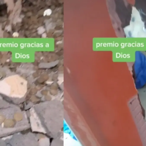 Albañiles encuentran tesoro tras derrumbar la pared de una obra