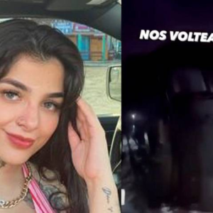 Karely Ruiz sale ilesa de una volcadura ocurrida en playa Miramar