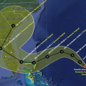 Se forma la Tormenta Subtropical Nicole en el Atlántico
