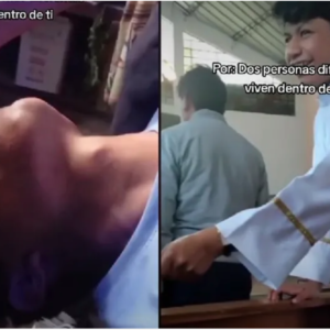 Monaguillo se vuelve viral gracias a trend de TikTok | VIDEO