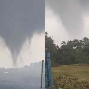 Tornado sorprende a habitantes de Peribán, Michoacán