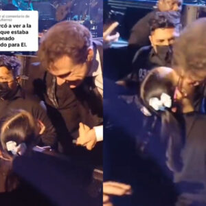 Luis Miguel le da un tierno beso a una niña con síndrome de Down