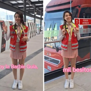«Mil besitos «Nueva estación Indios Verdes de Metrobús CDMX cuenta con «Barbie Guía»