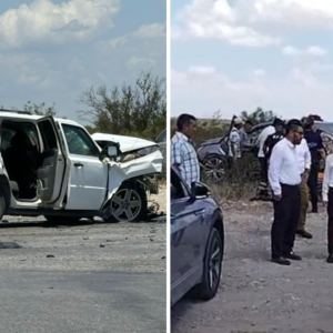 Equipo de Sheinbaum choca en la carretera de Monclova