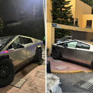 Camioneta Cybertruck, de Tesla, choca con una casa en la CDMX