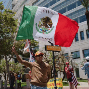 La bandera de MĆ©xico, manzana de la discordia en las protestas de Los Ćngeles