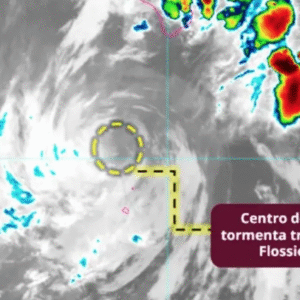 Ciclón Flossie. Trayectoria hoy 3 julio 2025